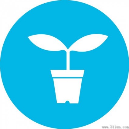 vector icon fleur bleue