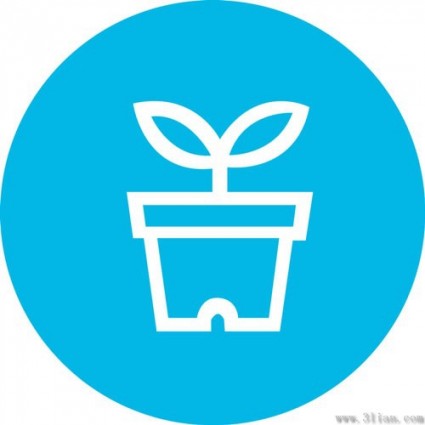 Blue Flower Small Icon Vector