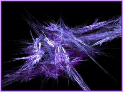 fractal bleu avec bordure de couleur violet