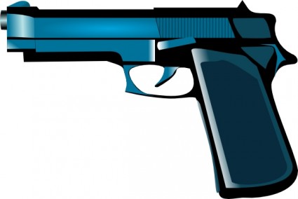 青い銃のクリップアート
