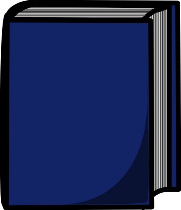 blaue Harcover-Buch-ClipArt-Grafik
