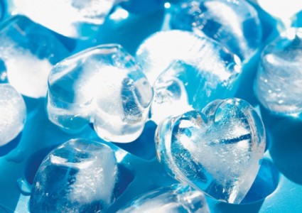 imagens de highdefinition de gelo azul heartshaped