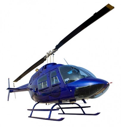 blaue Hubschrauber Bild