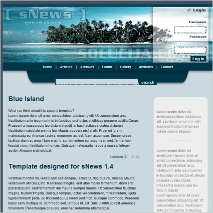 modello isola blu