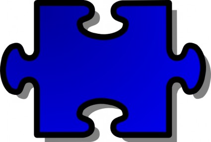 puzzle azul peça clipart