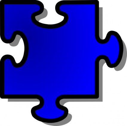 Puzzle bleue morceau clipart
