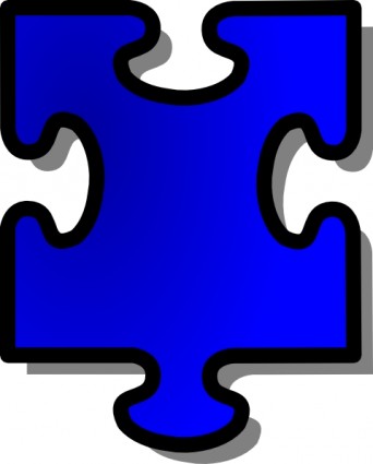 teka-teki biru sepotong clip art
