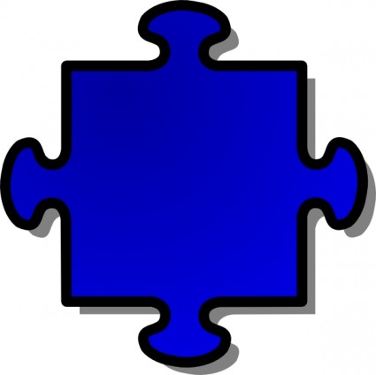 블루 퍼즐 조각 클립 아트