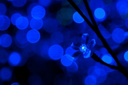 blaue led-leuchten