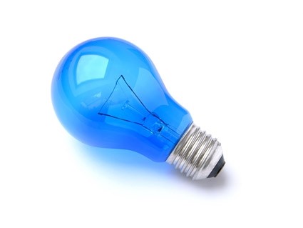 qualità foto lampadina blu