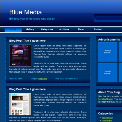 mídia azul