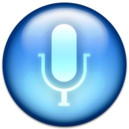 Blue Microphone Round Sign