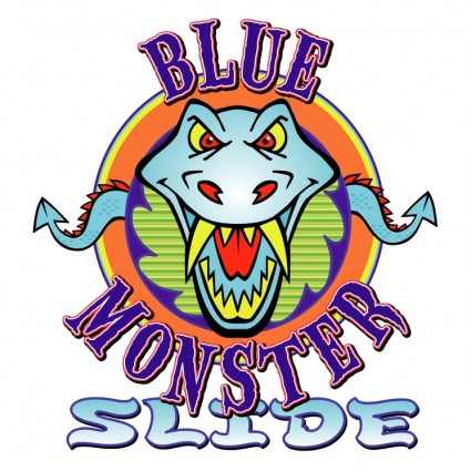slide de monstro azul