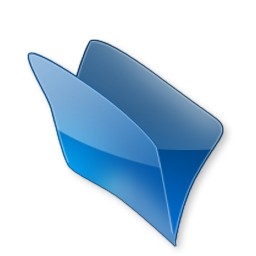 Blue Open Folder