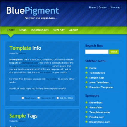 Blue Pigment Template