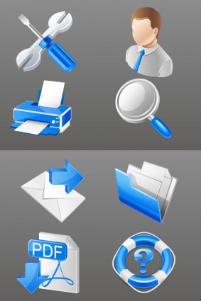 Blue Practical Business Icon Vector