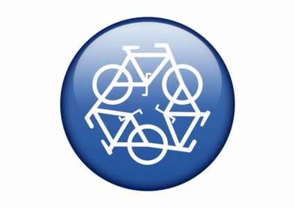 Blue Recycling Symbol