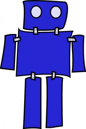 robot bleu clipart