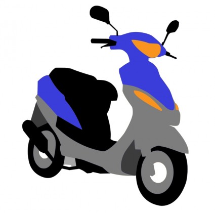 синий скутер