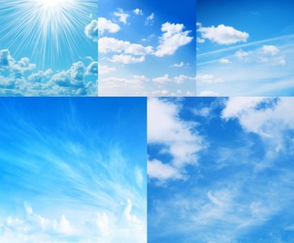 蓝色的天空和洁白的云朵清晰图片