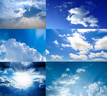 błękitne niebo, białe chmury highquality Zdjęcia