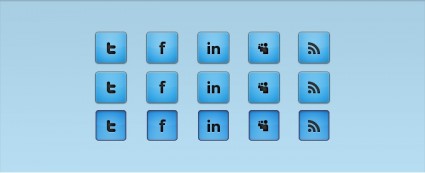 синий Социальный медиа Иконы