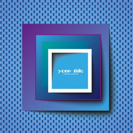 blaue Quadrat Werbung Vektor