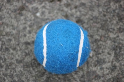bola tenis biru