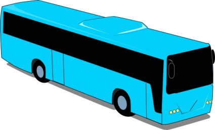 Azul viajes autobús clip art