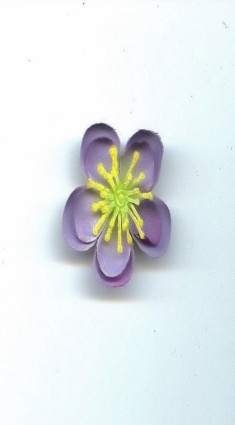 fiore di seta viola blu