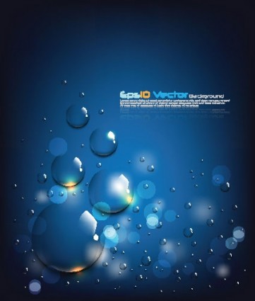 青い水滴背景のベクトル