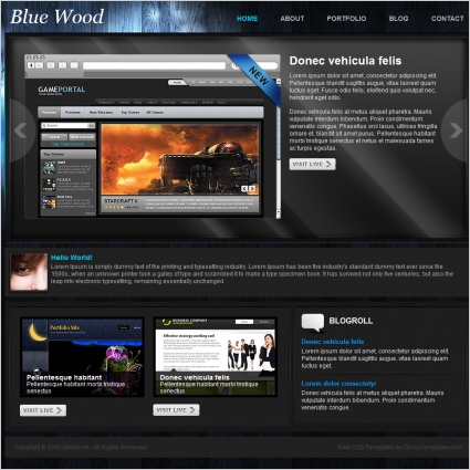 modelo de madeira azul