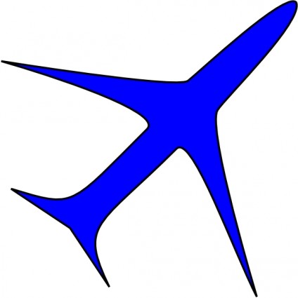 ボイン青い貨物飛行機アイコン クリップ アート