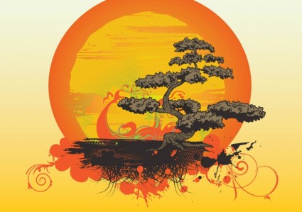 vector de árbol Bonsai