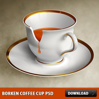 taza de café de Borken psd