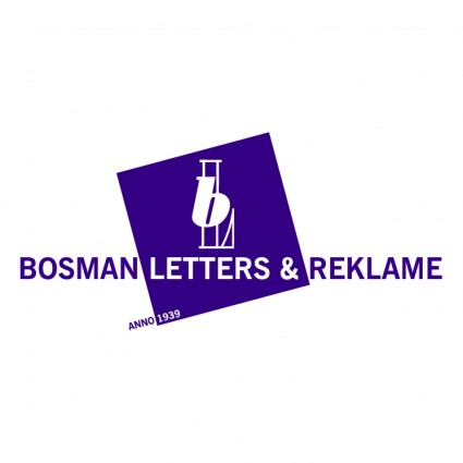Bosman Buchstaben reklame