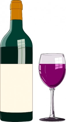 bottiglia di vino pregiato ClipArt