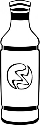 Bottled Drink B And W Clip Art