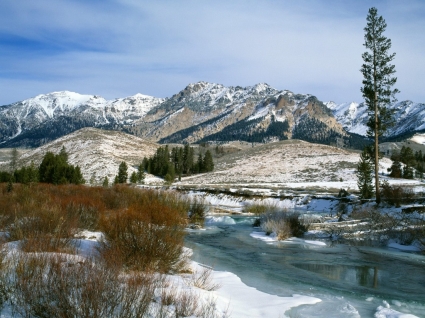خلفية جبال بولدر طبيعة فصل الشتاء