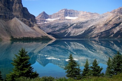 Bow lake canadien rockys paisaje