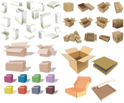 Kisten und Kartons Vektor