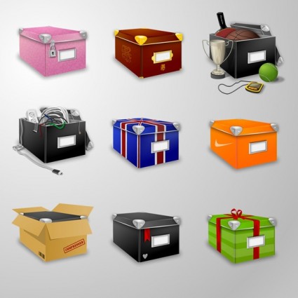 Boxes Icons Icons Pack