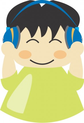 الصبي مع headphone1