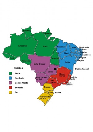 Brasil en regiones Portugués