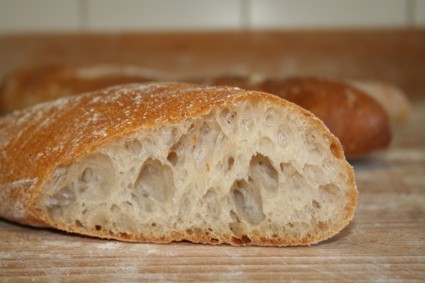 pan baguette de pan blanco