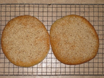 pão de gergelim pão liso