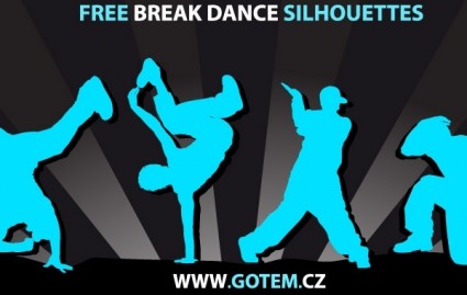 silhouettes de breakdance