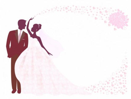 Bride And Groom Silhouette