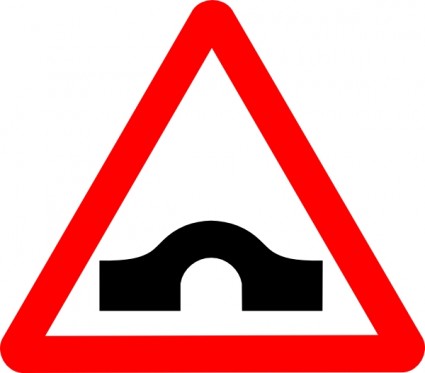 Ponte estrada sinal clip-art