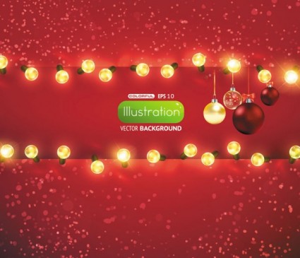 Bright Christmas Lights Background Vector